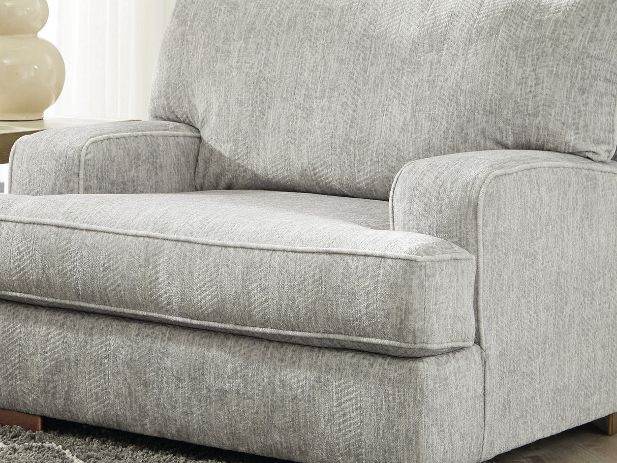 Mercado Pewter Sofa, Oversized Chair And Ottoman