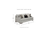 Mercado Pewter Sofa, Oversized Chair And Ottoman