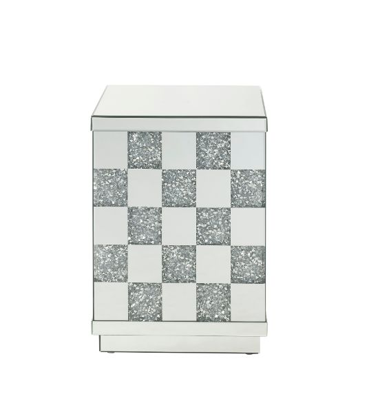 Noralie Mirrored & Faux Diamonds End Table