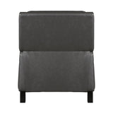 Berenson Exposed Wood Feet With Black Push Back Reclining Chair