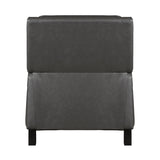 Berenson Exposed Wood Feet With Black Push Back Reclining Chair