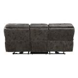 Proctor Gray Microfiber Power Double Reclining Sofa