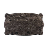 Miyeon Marble Top & Cherry Finish Coffee Table