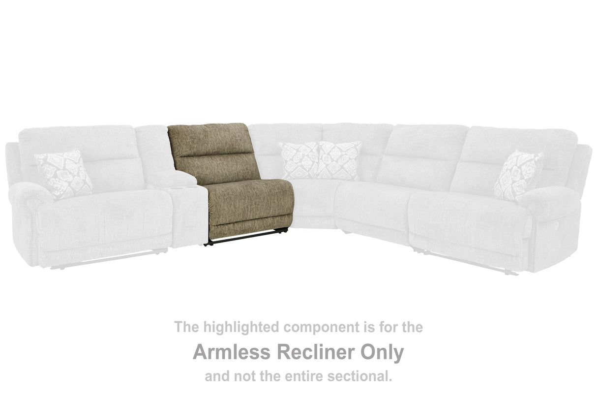 Lubec Taupe Armless Recliner