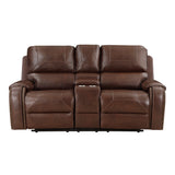 New Double Glider Reclining Love Seat With Center Console, Receptacles And Usb Ports