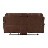 New Double Glider Reclining Love Seat With Center Console, Receptacles And Usb Ports