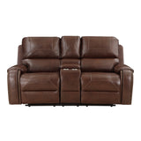 New Double Glider Reclining Love Seat With Center Console, Receptacles And Usb Ports