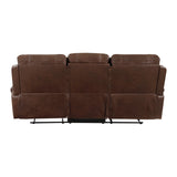 New Double Reclining Sofa With Center Drop-Down Cup Holders, Receptacles And Usb Ports