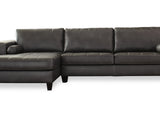 Nokomis Charcoal 2-Piece Left-Arm Facing Sectional With Chaise