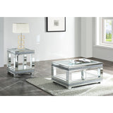Noralie Mirrored & Faux Diamonds Coffee Table