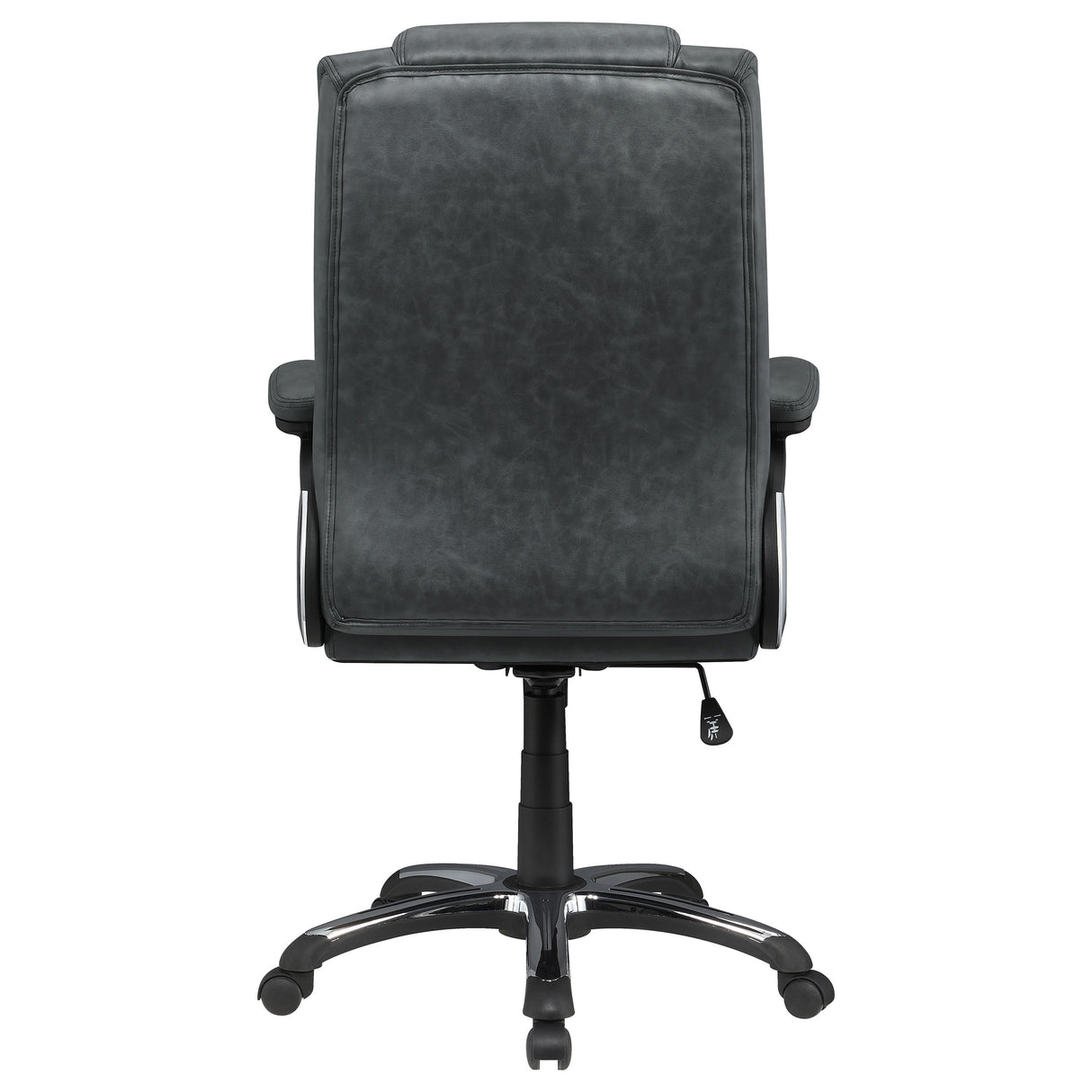 Nerris Adjustable Height Office Chair With Padded Arm Grey And Black