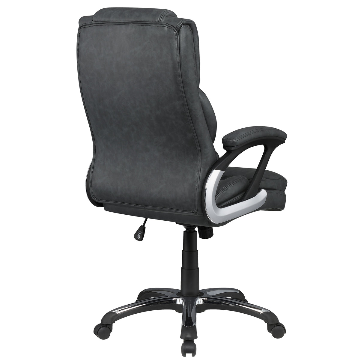 Nerris Adjustable Height Office Chair With Padded Arm Grey And Black