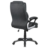 Nerris Adjustable Height Office Chair With Padded Arm Grey And Black