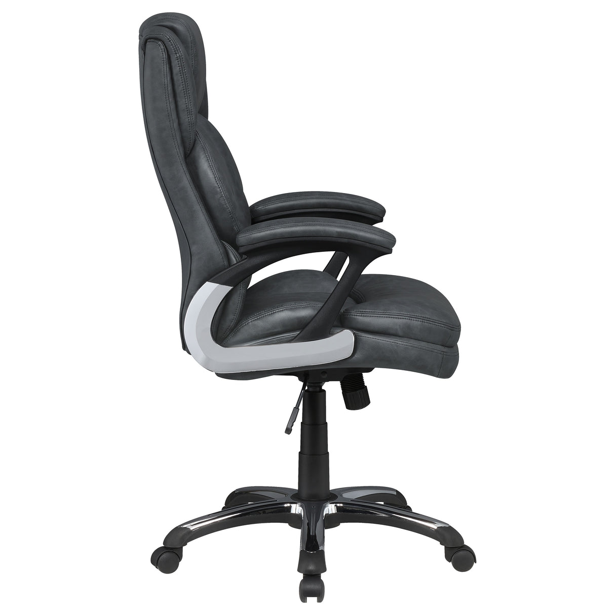 Nerris Adjustable Height Office Chair With Padded Arm Grey And Black