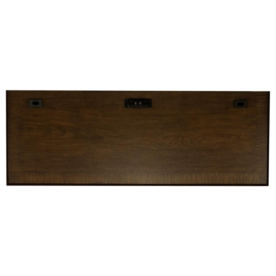 Hartshill Credenza With Power Outlet Burnished Oak