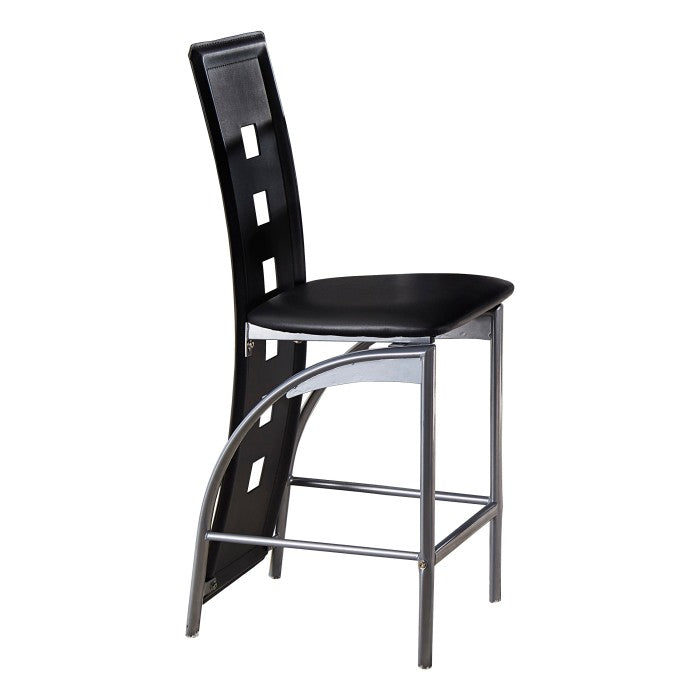 Sona Black/Silver Counter Chair