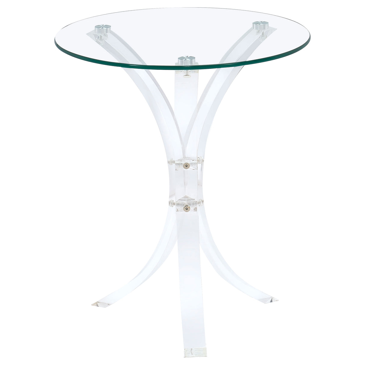 Emmett Round Accent Table Clear