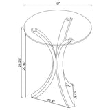 Emmett Round Accent Table Clear