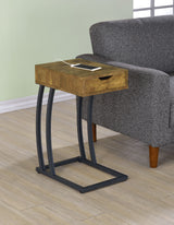 Troy Accent Table With Power Outlet Antique Nutmeg