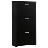 Vivian 3-Drawer Shoe Cabinet Black