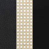 Rayo Rattan Cane Back Accent Chair with Padded Seat Black