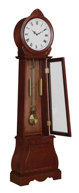Narcissa Grandfather Clock With Chime Brown Red