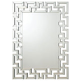 Forman Interlocking Greek Frameless Wall Mirror Silver