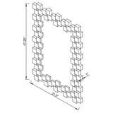 Pamela Frameless Wall Mirror With Staggered Tiles Silver