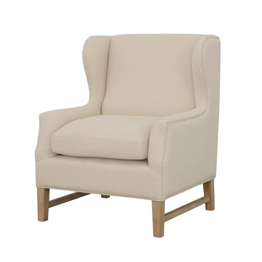 Fleur Wing Back Accent Chair Cream