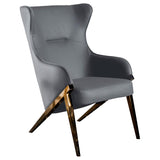 Walker Upholstered Accent Chair Slate And Bronze