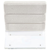 Serreta Boucle Upholstered Armless Acrylic Chair Ivory