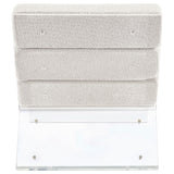 Serreta Boucle Upholstered Armless Acrylic Chair Ivory