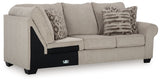 Claireah Umber Right-Arm Facing Sofa With Corner Wedge