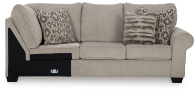 Claireah Umber Right-Arm Facing Sofa With Corner Wedge