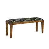 Lamont Rectangular Upholstered Bench Natural And Navy