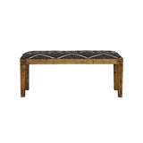 Lamont Rectangular Upholstered Bench Natural And Navy