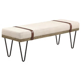 Austin Upholstered Bench Beige And Black