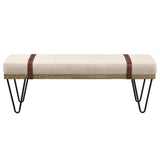 Austin Upholstered Bench Beige And Black