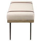 Austin Upholstered Bench Beige And Black