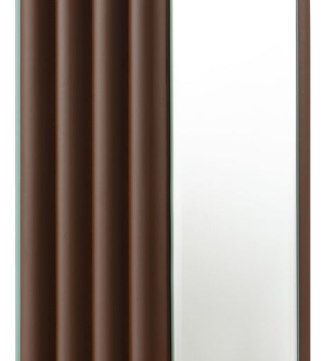 Elena Brown 67-Inch Square Tapered Mirrored Floor Lamp