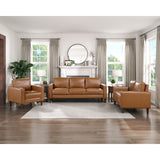 Malcolm Brown Faux Leather Loveseat