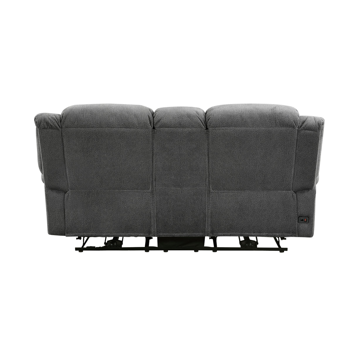 Brennen Charcoal Power Double Reclining Loveseat