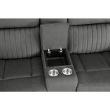 Brennen Charcoal Power Double Reclining Loveseat