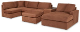 Modmax Spice 6-Piece Right-Arm Facing Sectional With Chaise And Ottoman