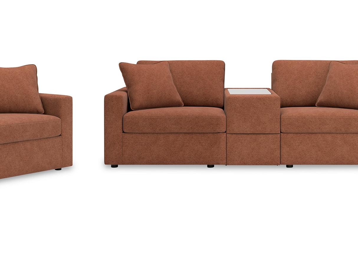 Modmax Spice 3-Piece Sectional Sofa, 2-Piece Loveseat And Swivel Glider Recliner