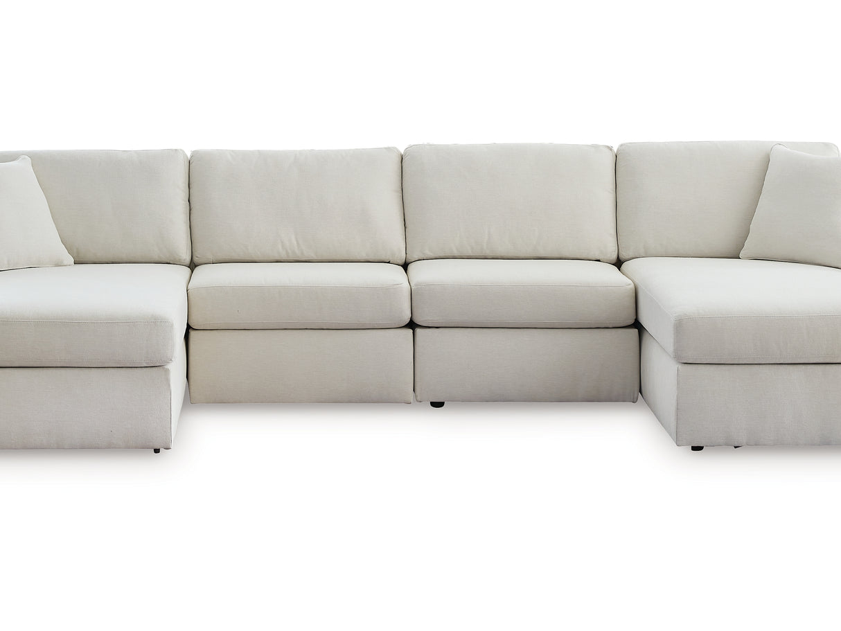Modmax Oyster 4-Piece Double Facing Sectional With Chaise