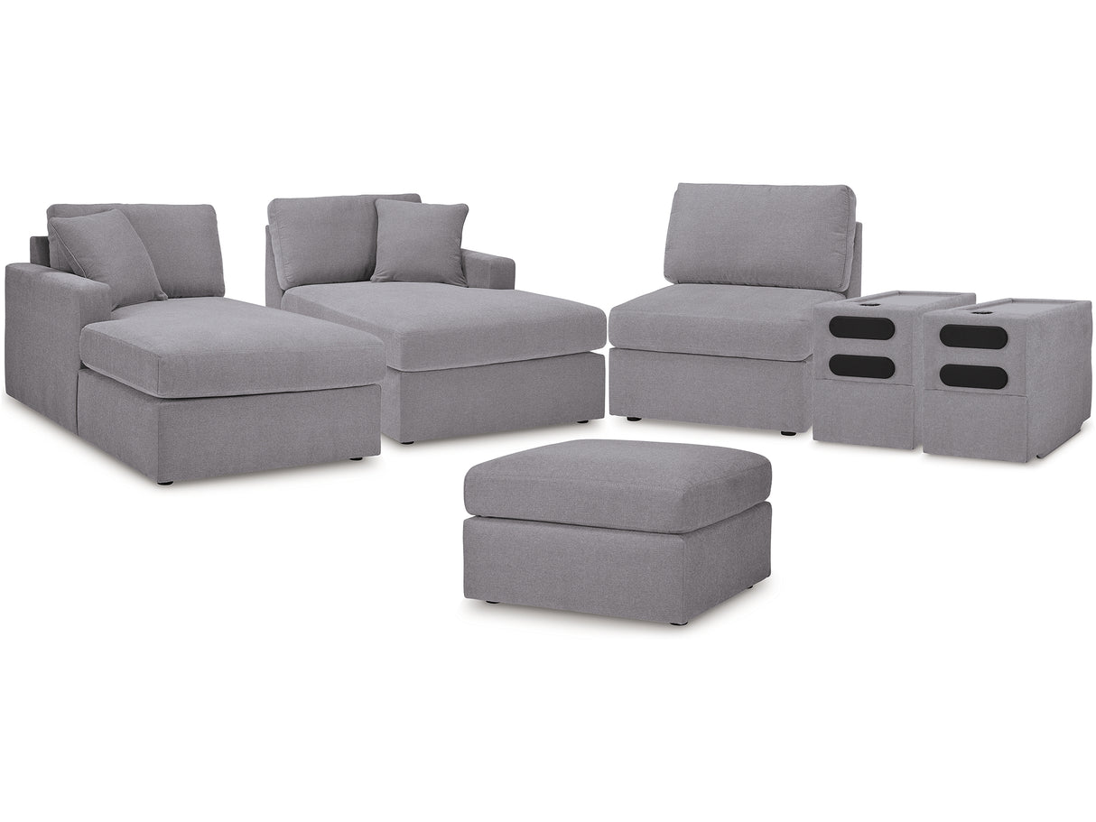 Modmax Granite 5-Piece Double Facing Sectional And Ottoman