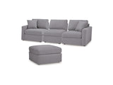 Modmax Granite 3-Piece Sectional And Ottoman