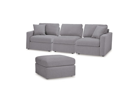 Modmax Granite 3-Piece Sectional And Ottoman