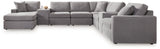 Modmax Granite 8-Piece Left-Arm Facing Sectional With Chaise